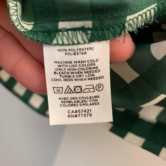 Ann Taylor Short Ruffle Sleeve Gingham top - Picture 6 of 6